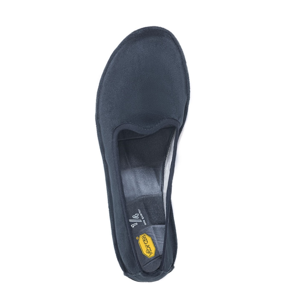 Vibram Einviertel Samt Schwarz